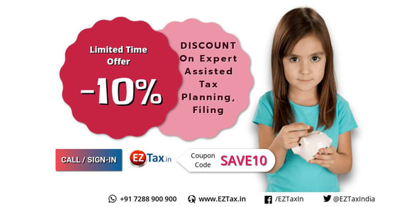 EZTax India Discount Coupon Code for Assisted Income Tax Filing
