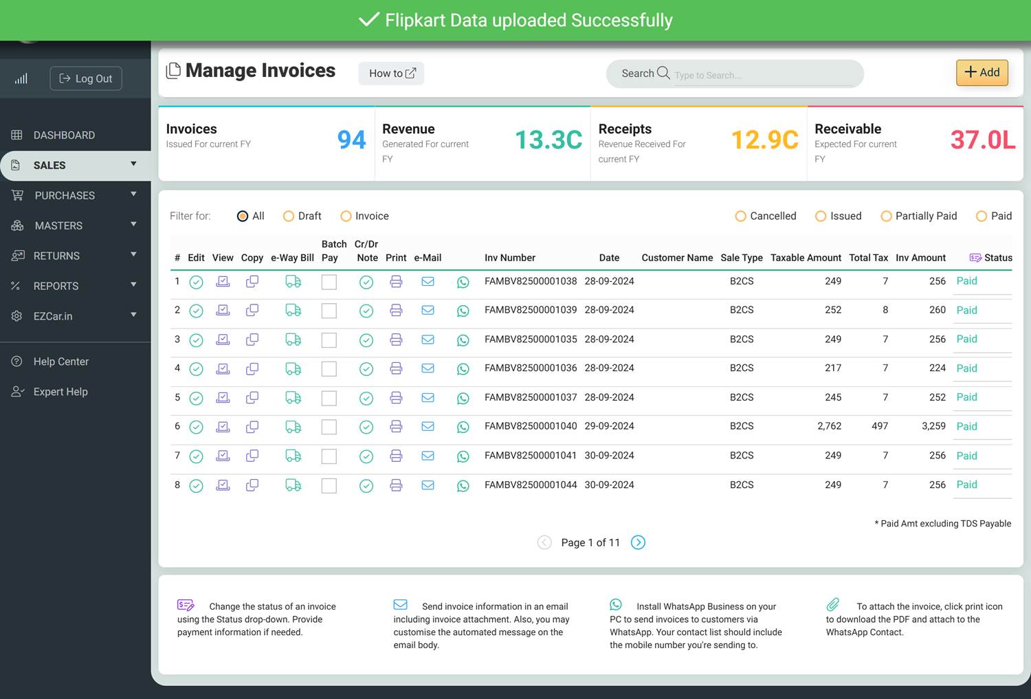 Marketplace accounting and payout reconciliation