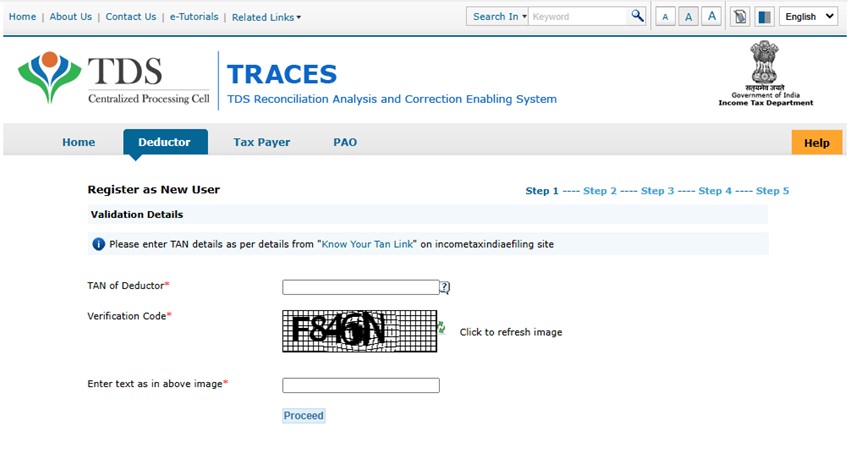traces Login Page