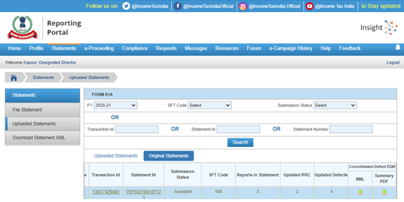 correction statement